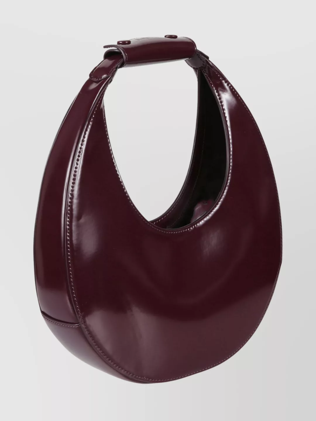 Staud Leather Tote Bag Curved Shape