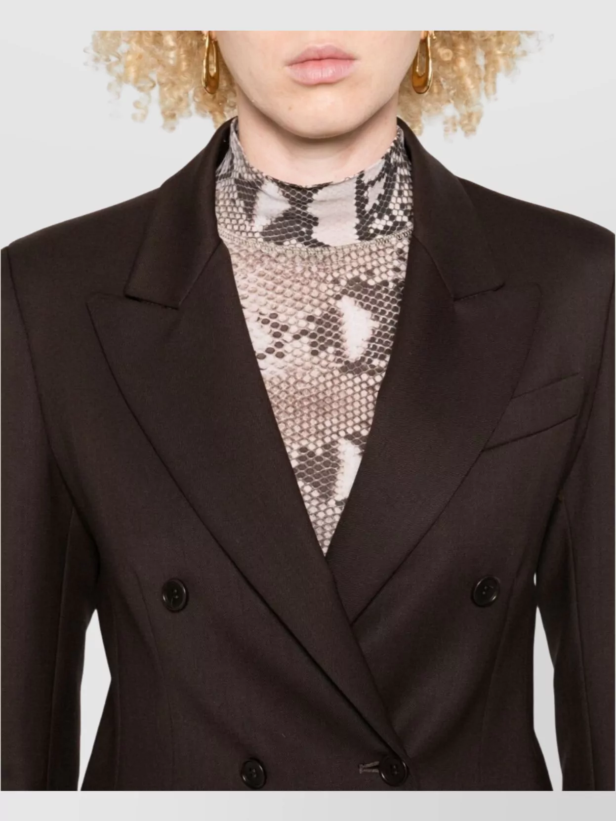Parosh Double-Breasted Jacket Flap Pockets