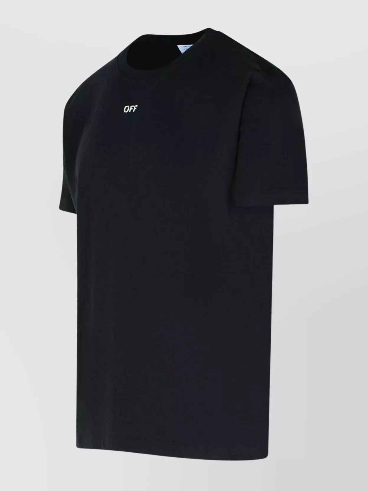 Off-white Graphic Print Crew Neck Cotton T-shirt In Black