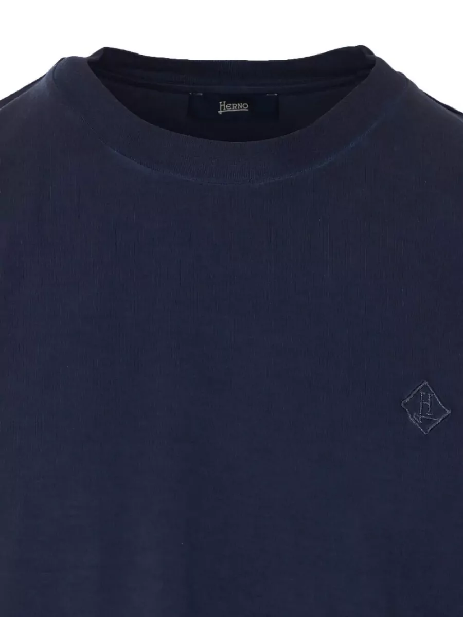 Herno Embroidered Logo Cotton T-Shirt