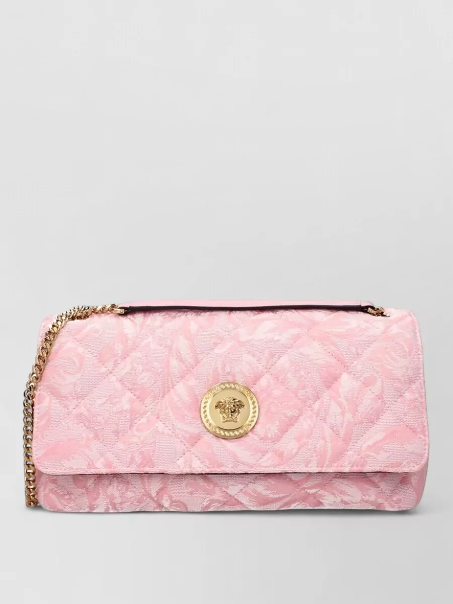 Versace quilted fabric shoulder bag