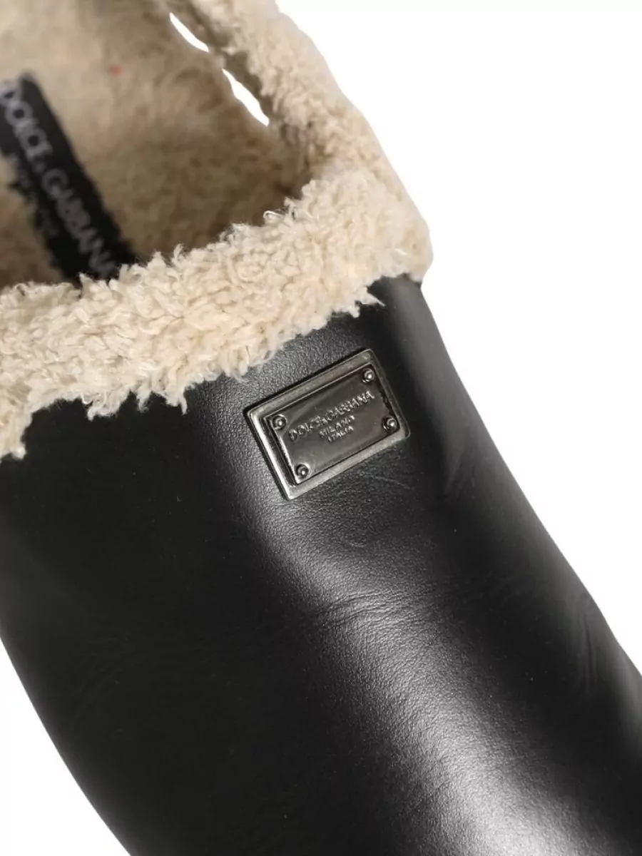 Dolce&Gabbana Shearling Slides
