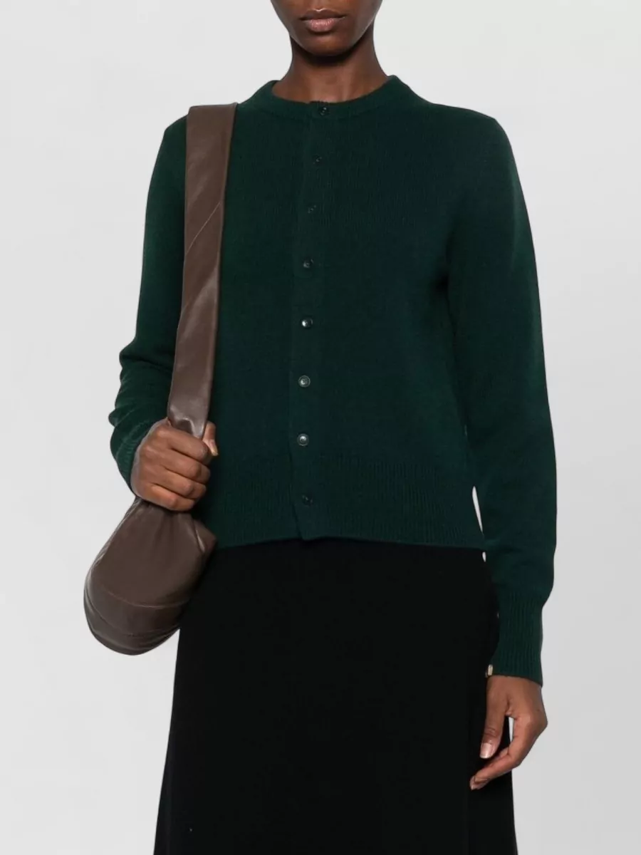 Extreme Cashmere Ribbed Cashmere Embroidered Cardigan