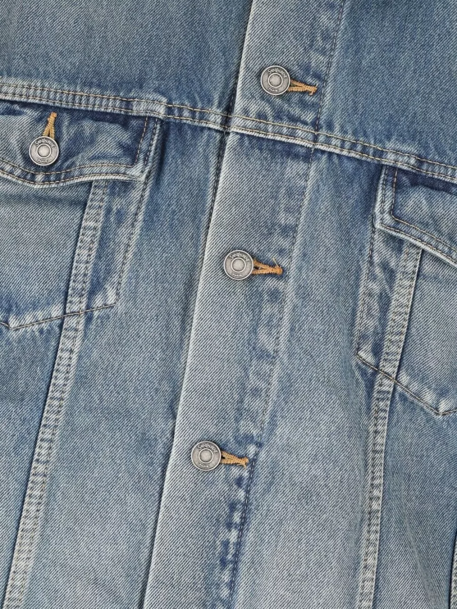 Saint Laurent Denim Jacket Collared Design Front Pockets