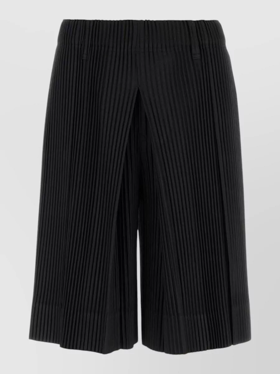 Homme Plisse Issey Miyake Pleated Wide-Leg Bermuda Shorts