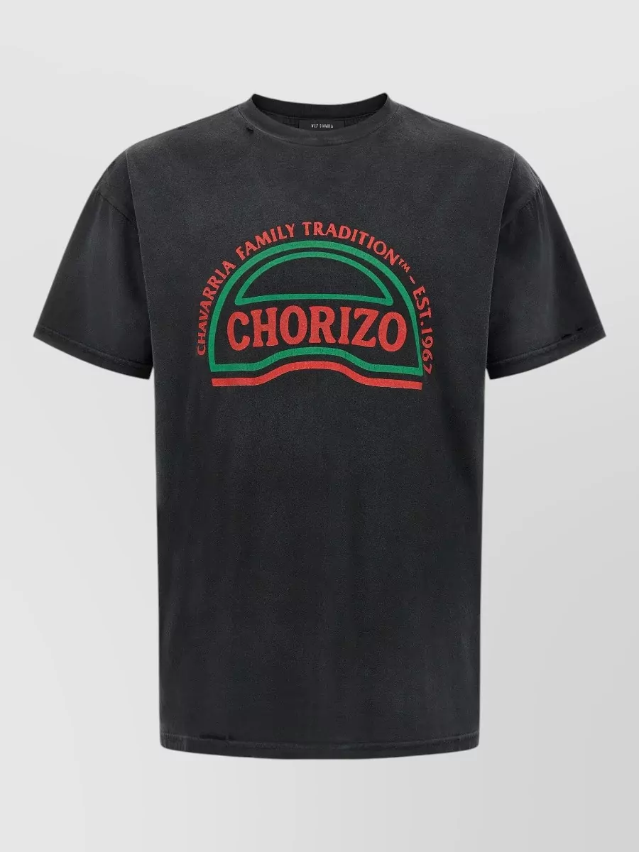 Willy Chavarria Cotton vintage print crew neck short-sleeve t-shirt