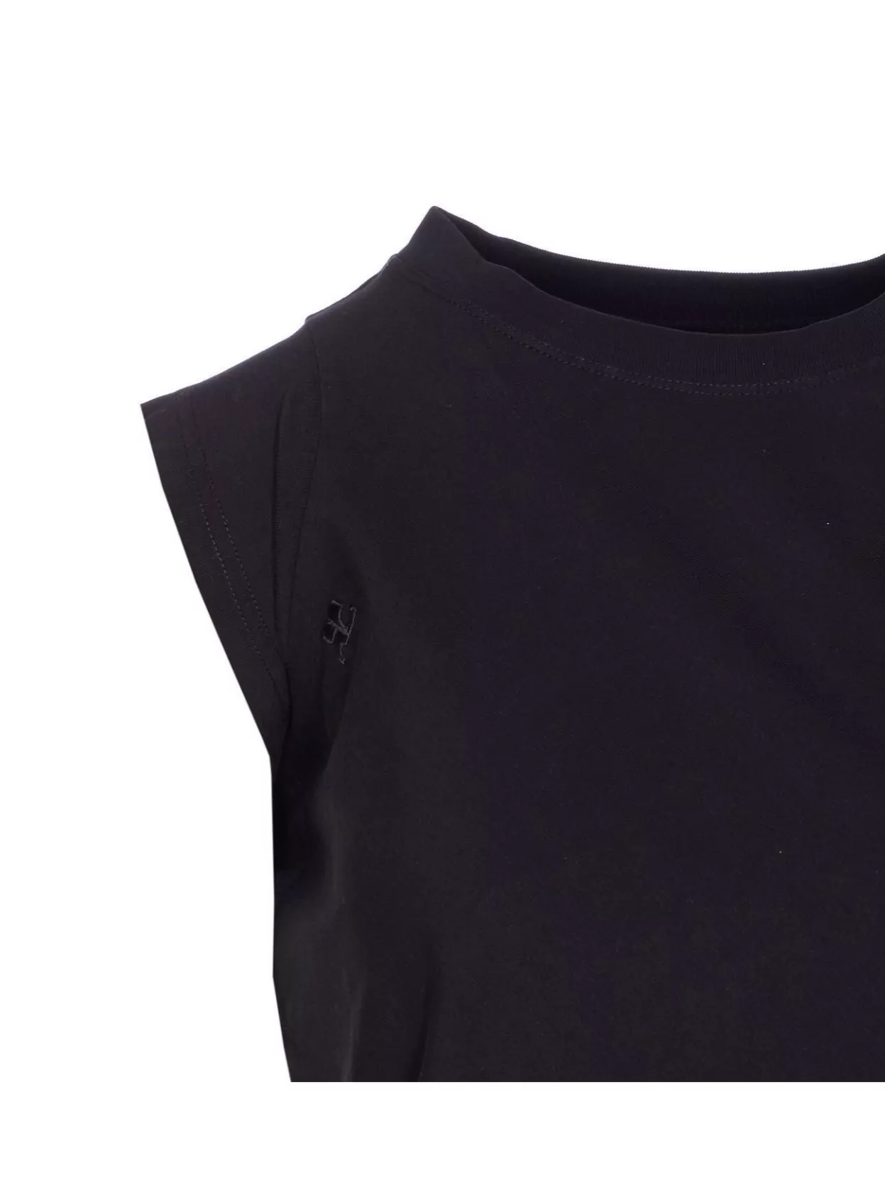 Courrèges Cotton Asymmetric Cutout T-Shirt