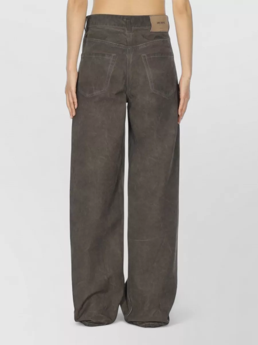 Uma Wang Phyllis Denim Cotton Wide Leg Trousers