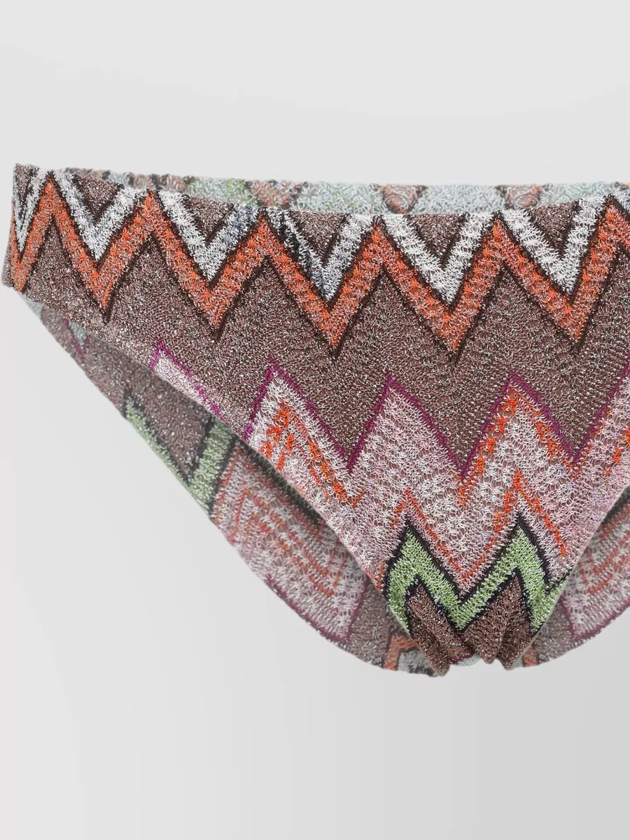 Missoni One-Shoulder Zigzag Bikini