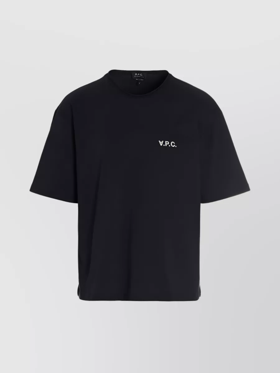 Shop A.p.c. Contrasting Logo Print T-shirt In Black