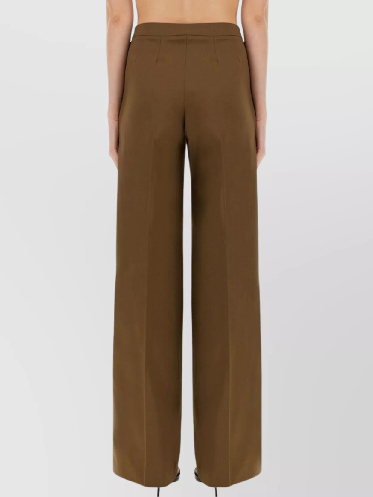 Shop Pt Torino "diana" Wide-leg High Waist Trousers