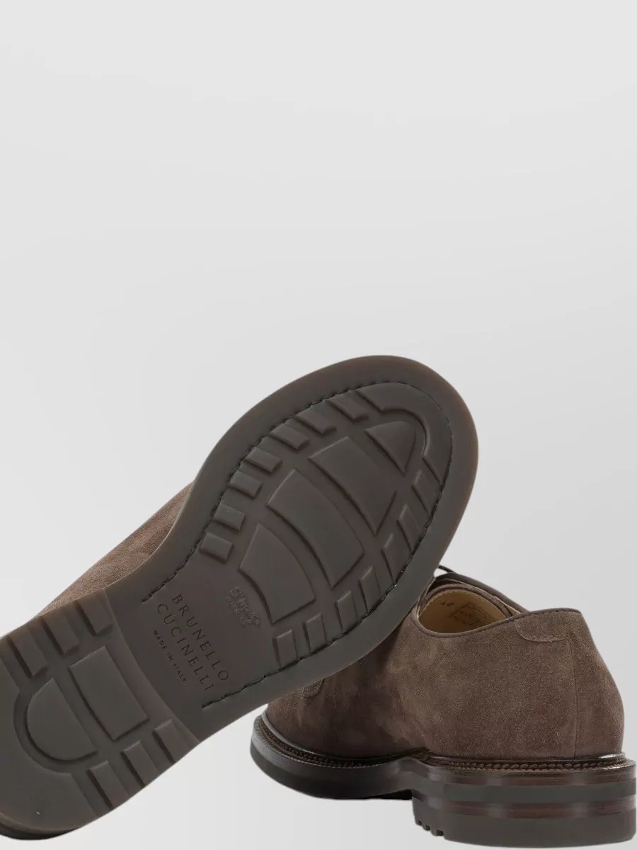 Brunello Cucinelli Suede Derby Shoes