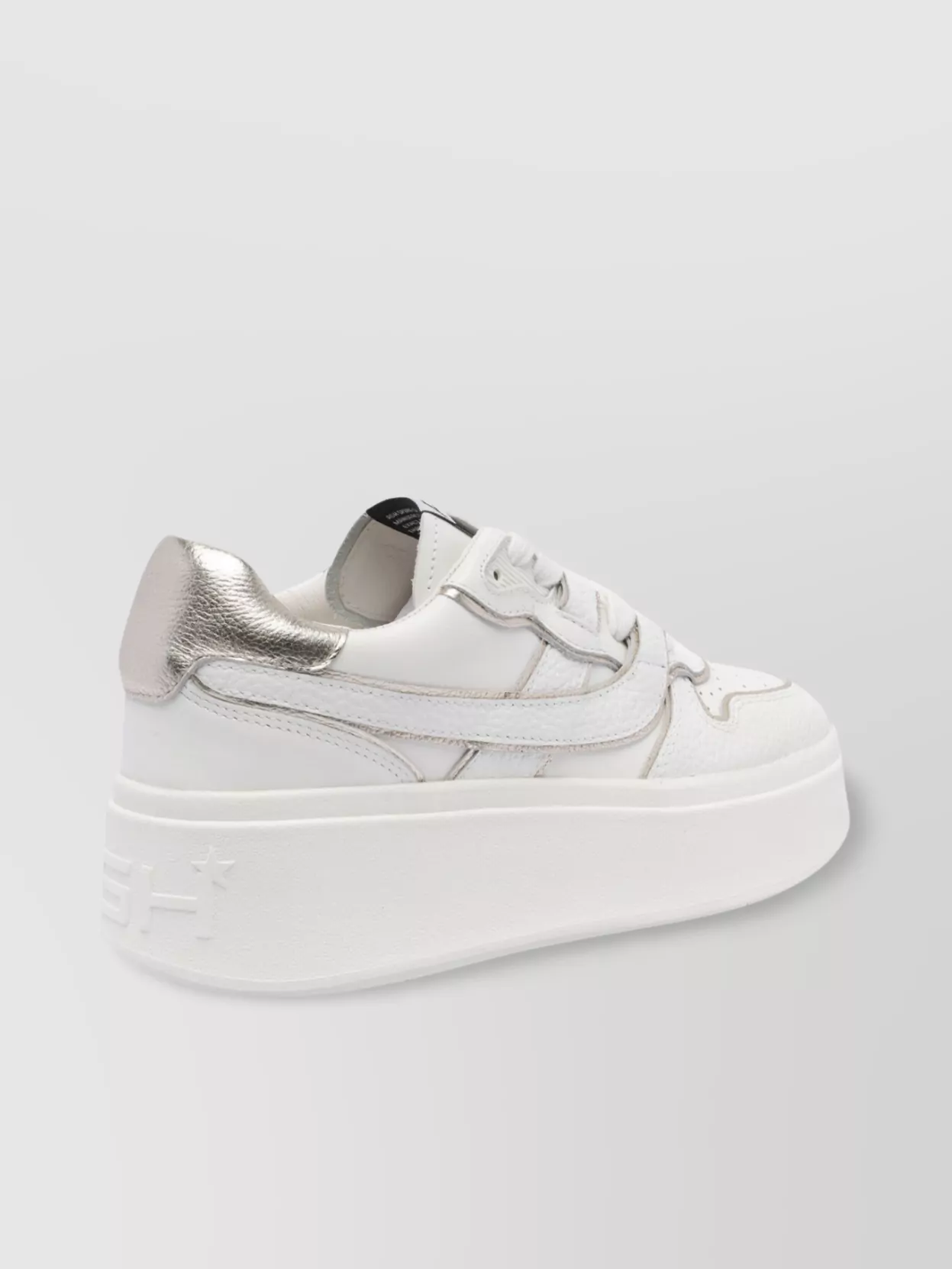 Ash Low Top Leather Match Sneakers Metallic Platform