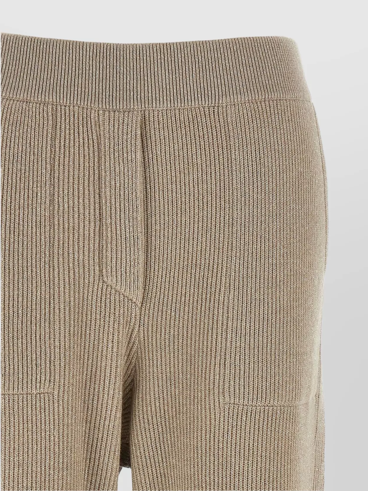 Brunello Cucinelli Ribbed Texture Elastic Waistband Trousers