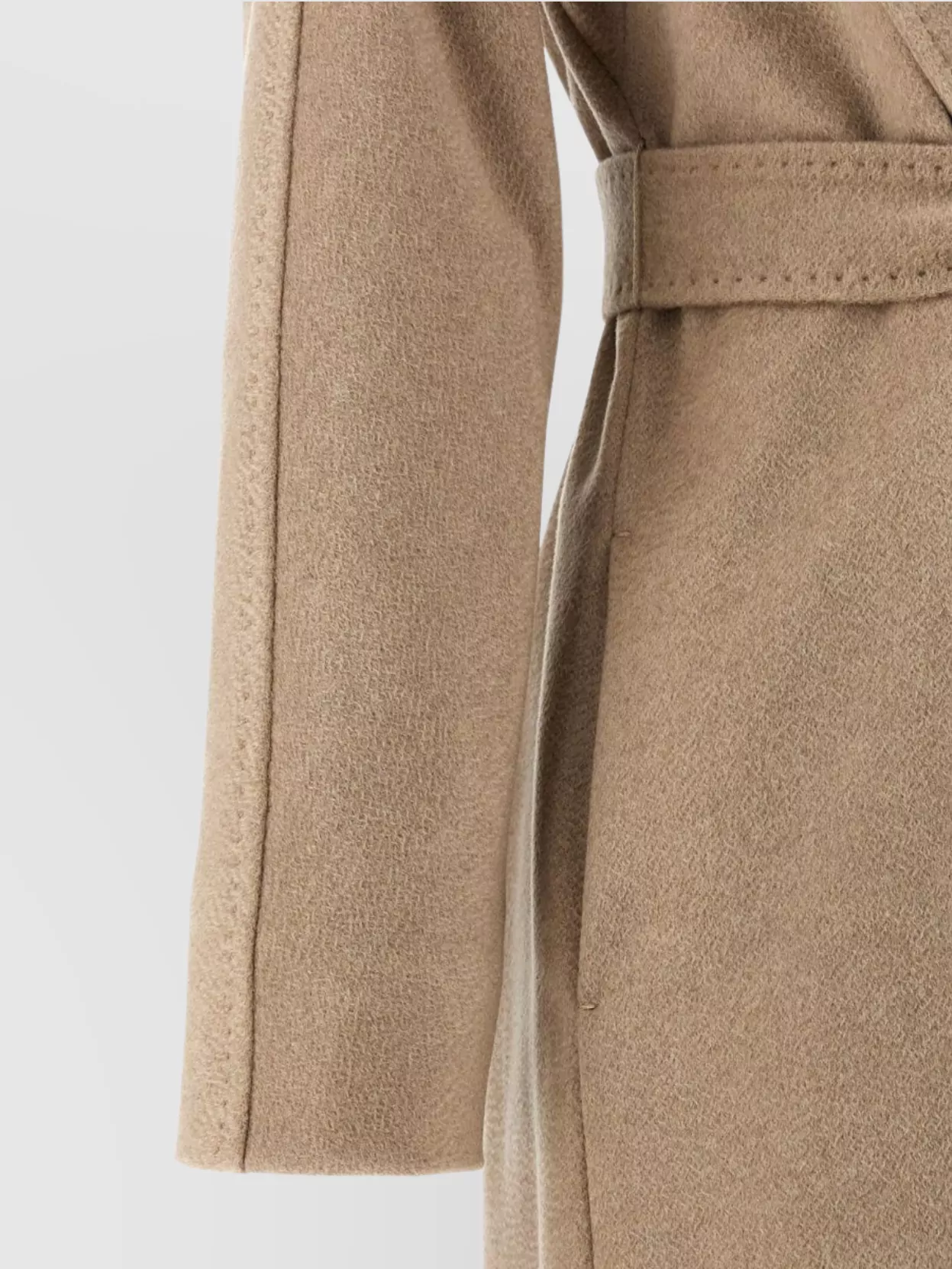 S Max Mara Belted Mid-Length Coat Wide Lapels