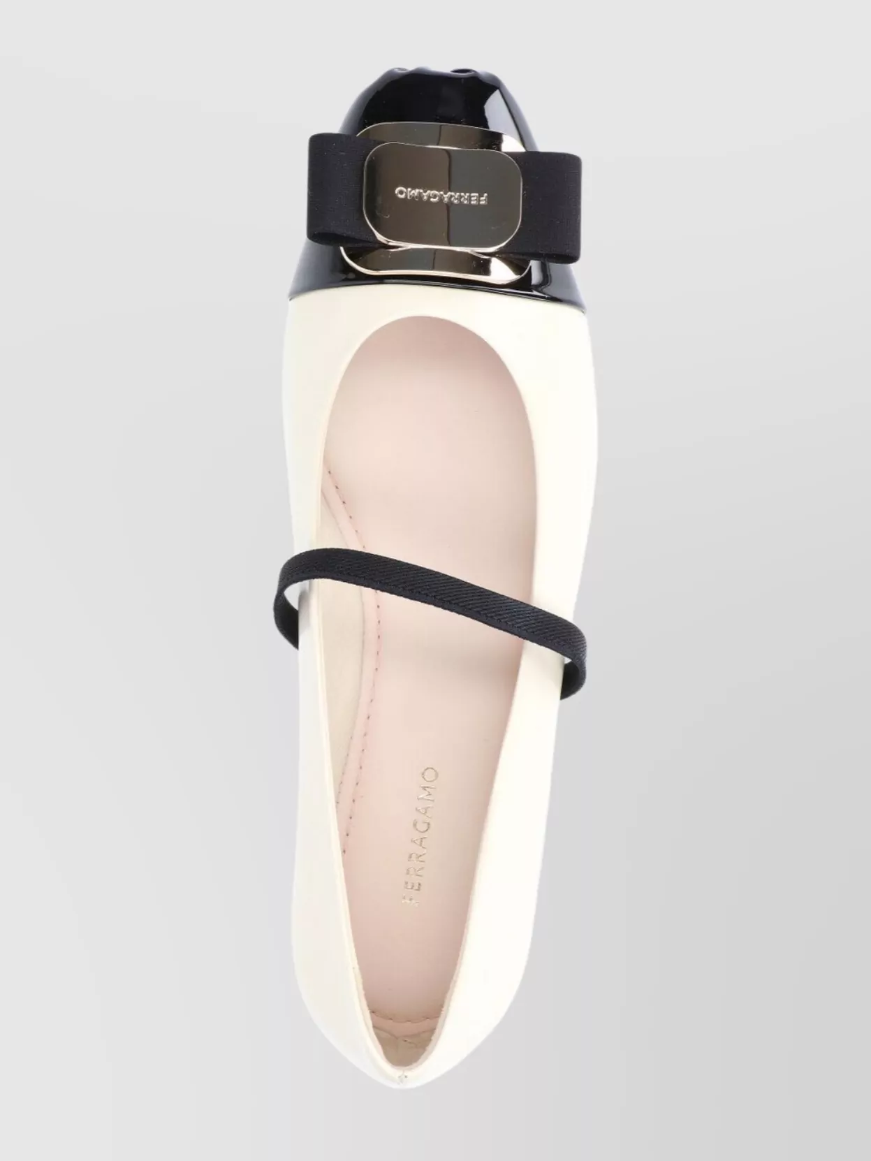 Ferragamo Two-Tone Ballerina Shoes Bow Detail