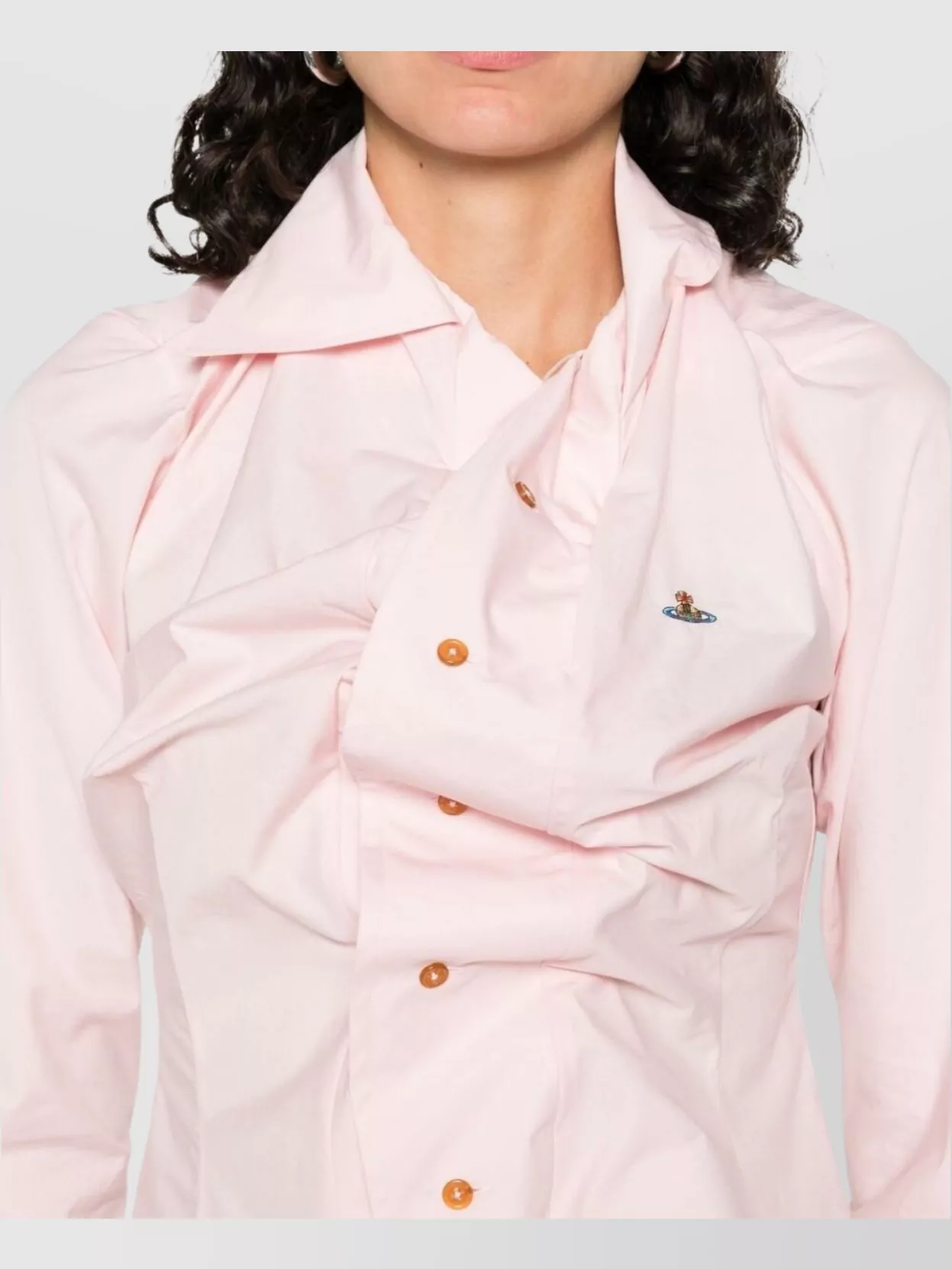 Vivienne Westwood Asymmetric Long Sleeve Buttoned Top