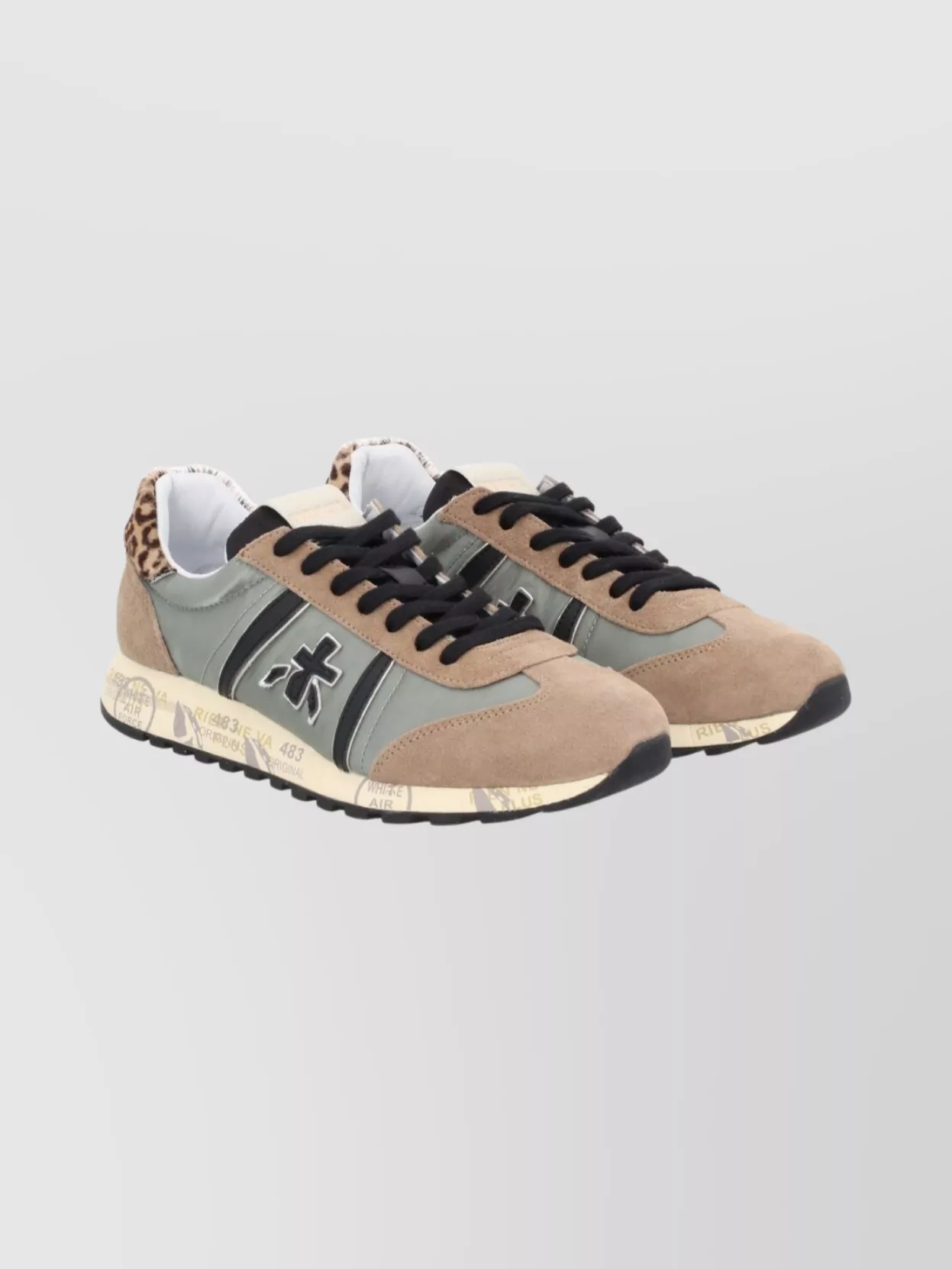 Premiata Sneakers With Suede And Leopard Print