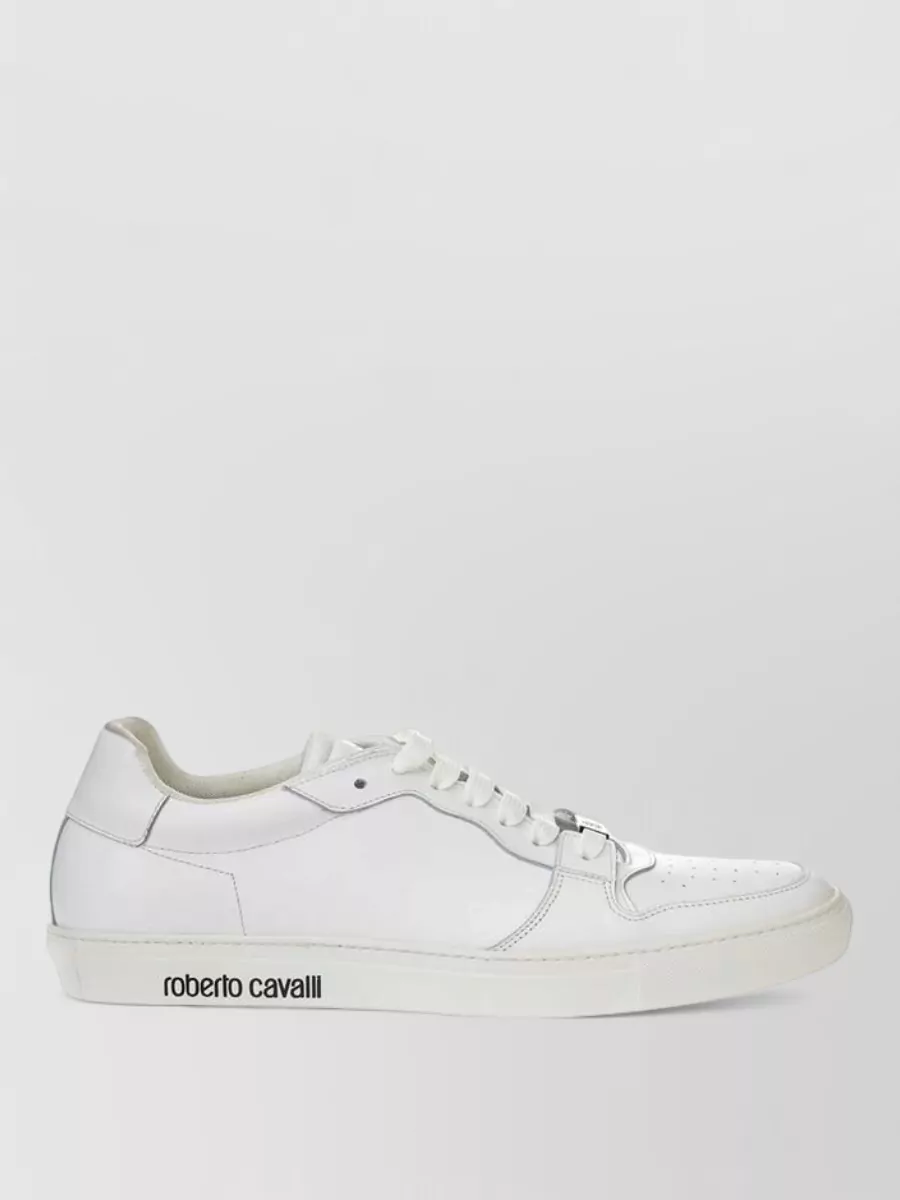 Roberto Cavalli Leather Lace-Up Sneakers
