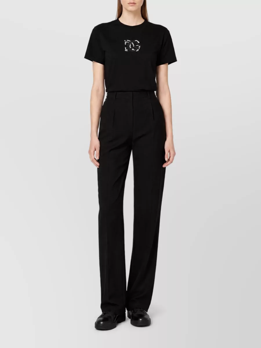 Dolce&Gabbana Cotton Logo-Embroidered T-Shirt
