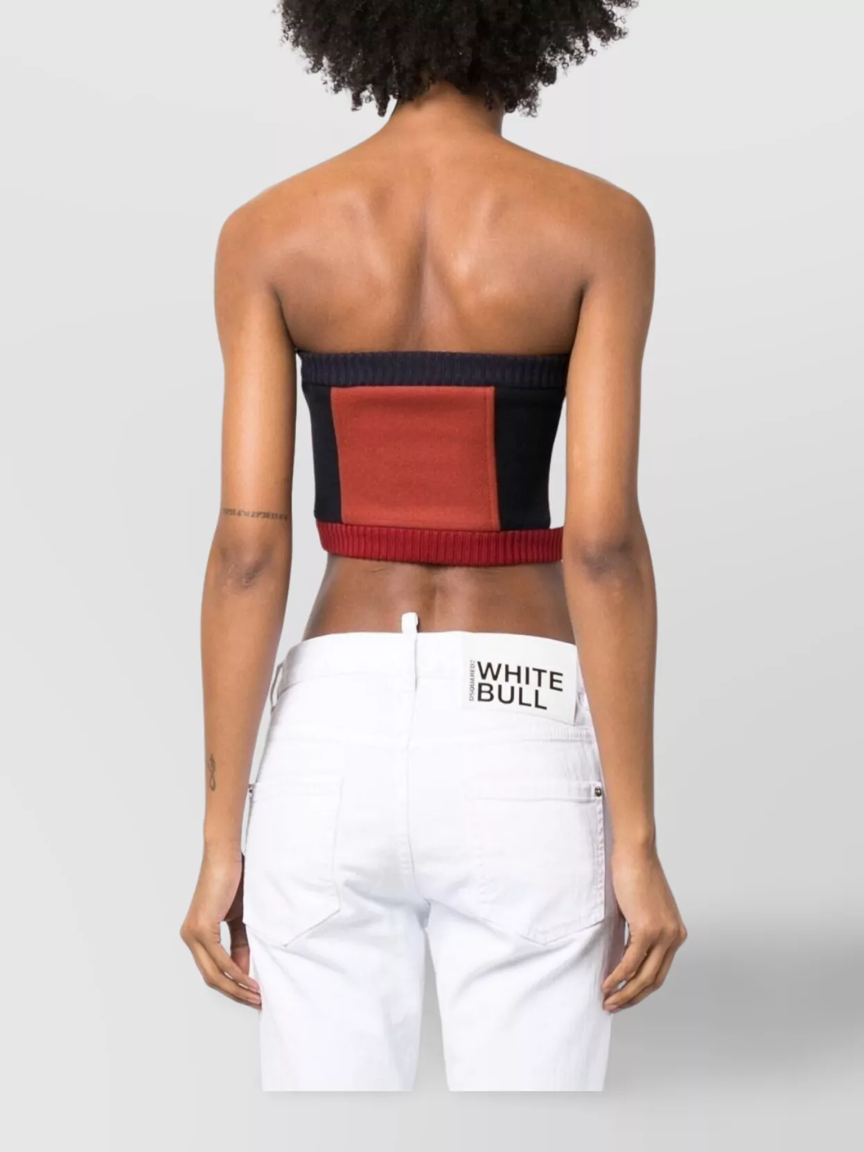 Dsquared2 Corset Top With Color-block Design And Buttons