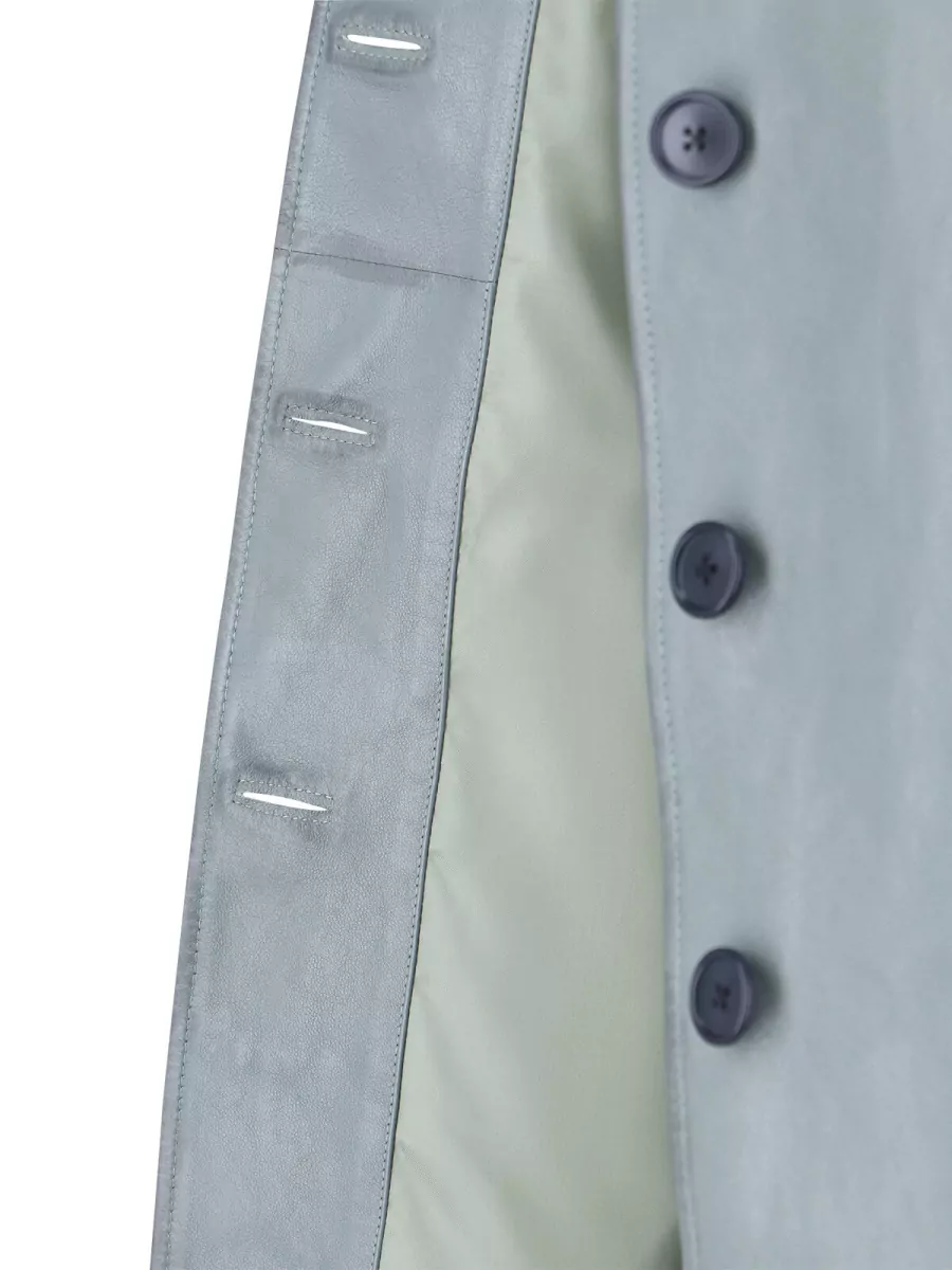 Chloé Lamb Leather Single-Breasted Coat
