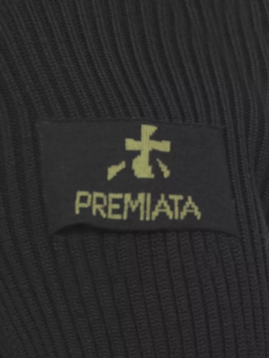 Premiata Wool Cardigan High Neck Long Sleeves