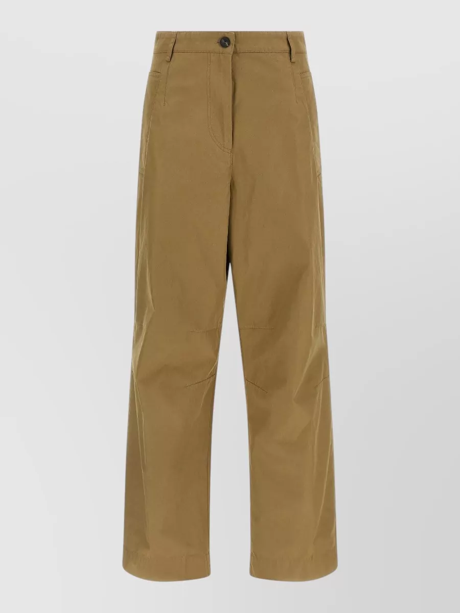 Dries Van Noten cotton pleated tapered trousers