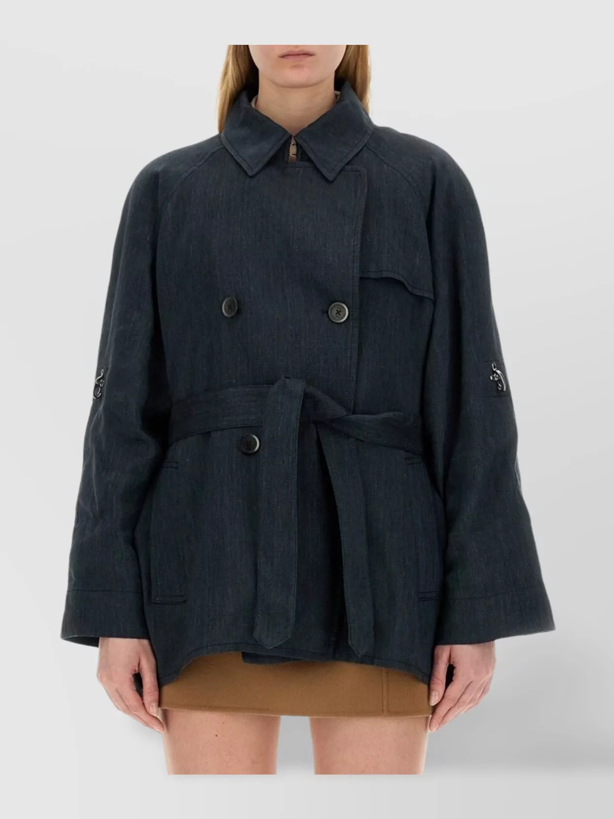 Fay Waist Belted Double-breasted Trench Coat