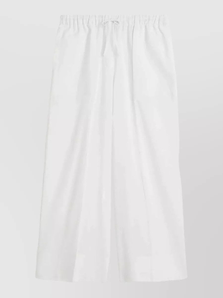 Totême Linen And Cotton Wide-Leg Trousers