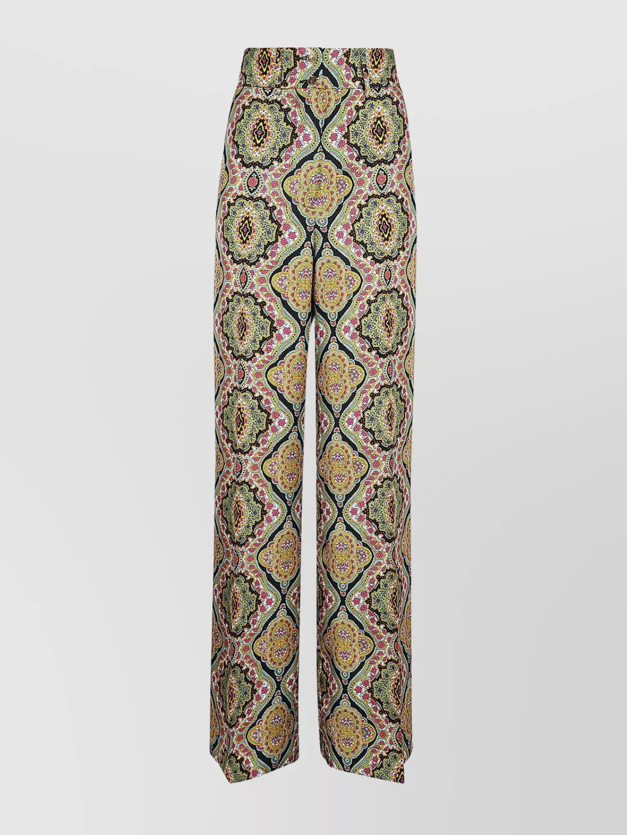 Shop Etro Wide-leg High-waisted Printed Trousers