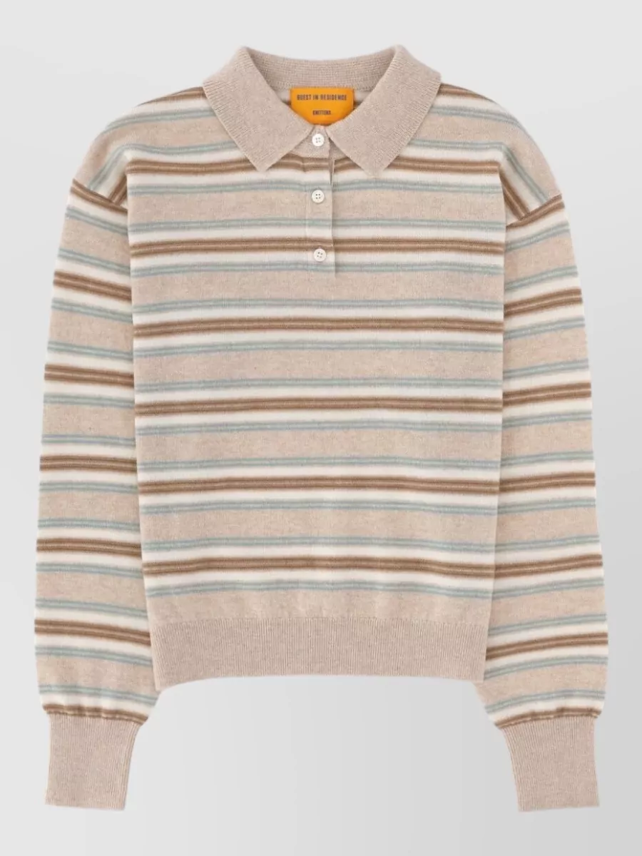 Guest In Residence Cashmere collegiate knit sweatshirt