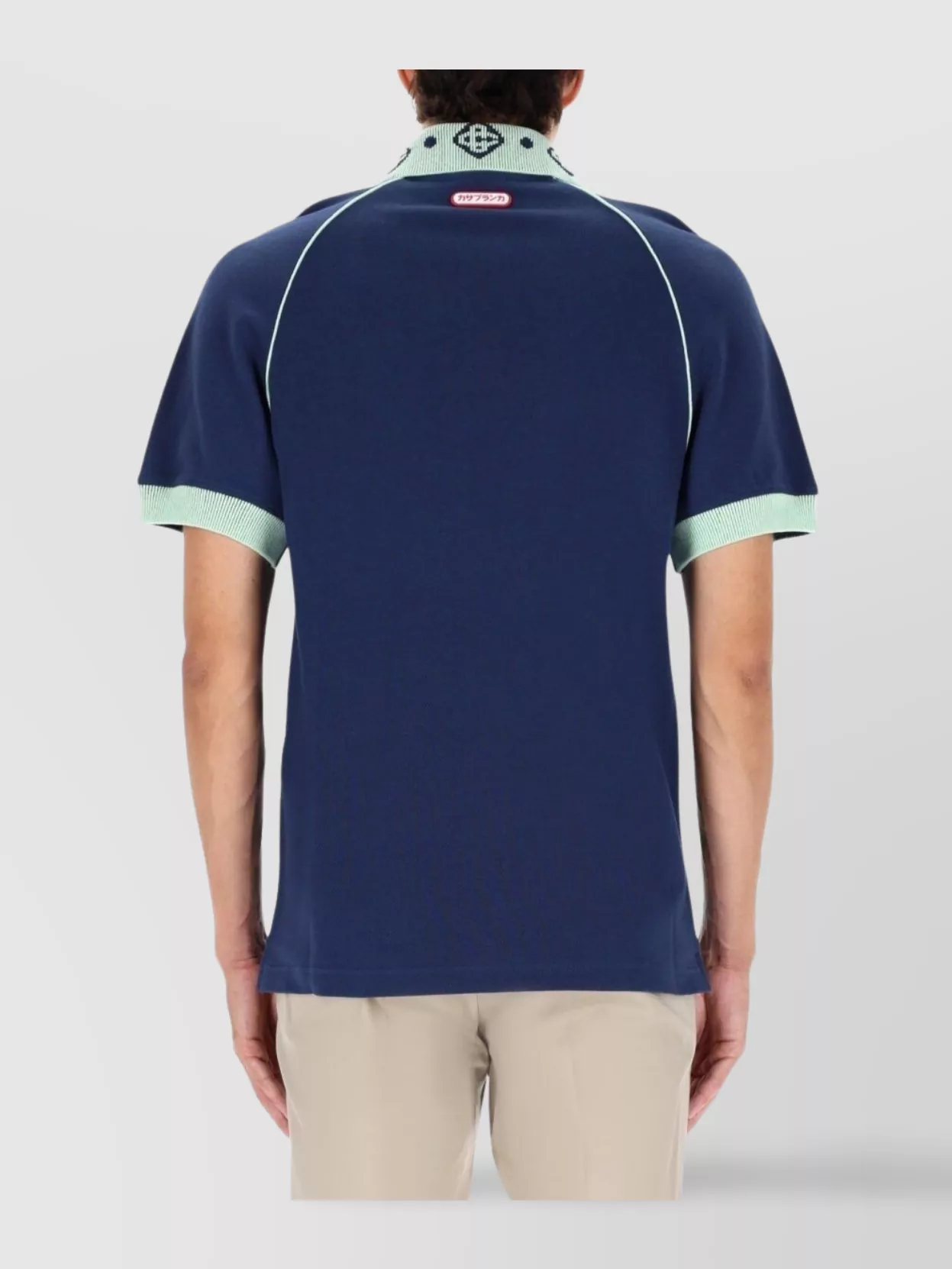 Casablanca Short Sleeve Polo Shirt With Ribbed Cuffs