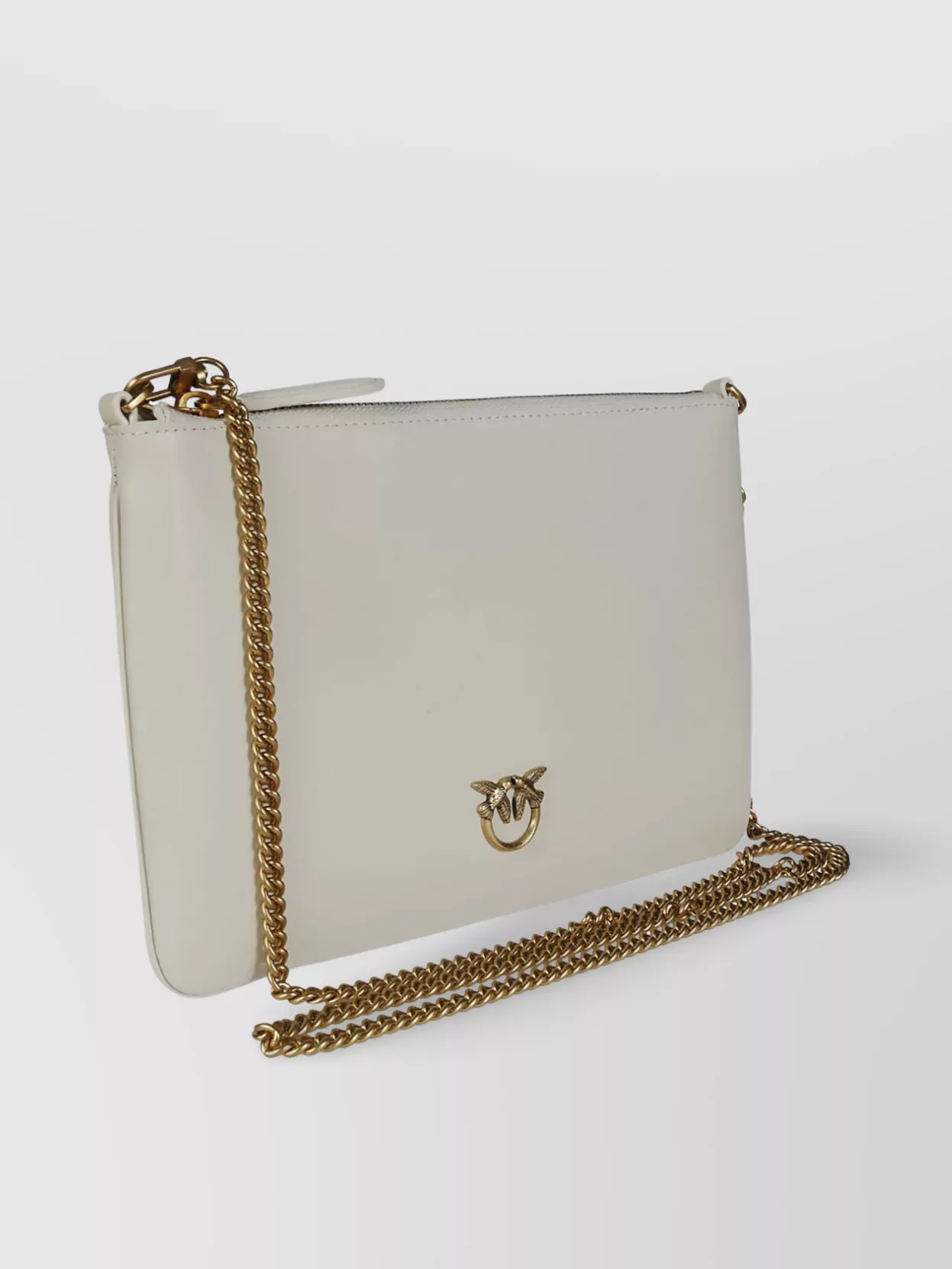Pinko Love Bag Flat Leather Crossbody Bag