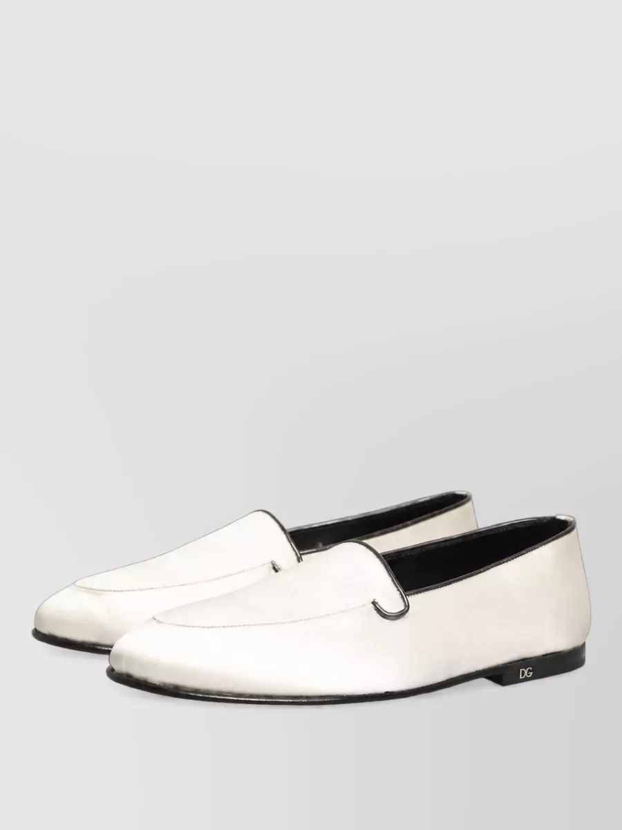 Dolce&Gabbana Leather Slip-On Slippers