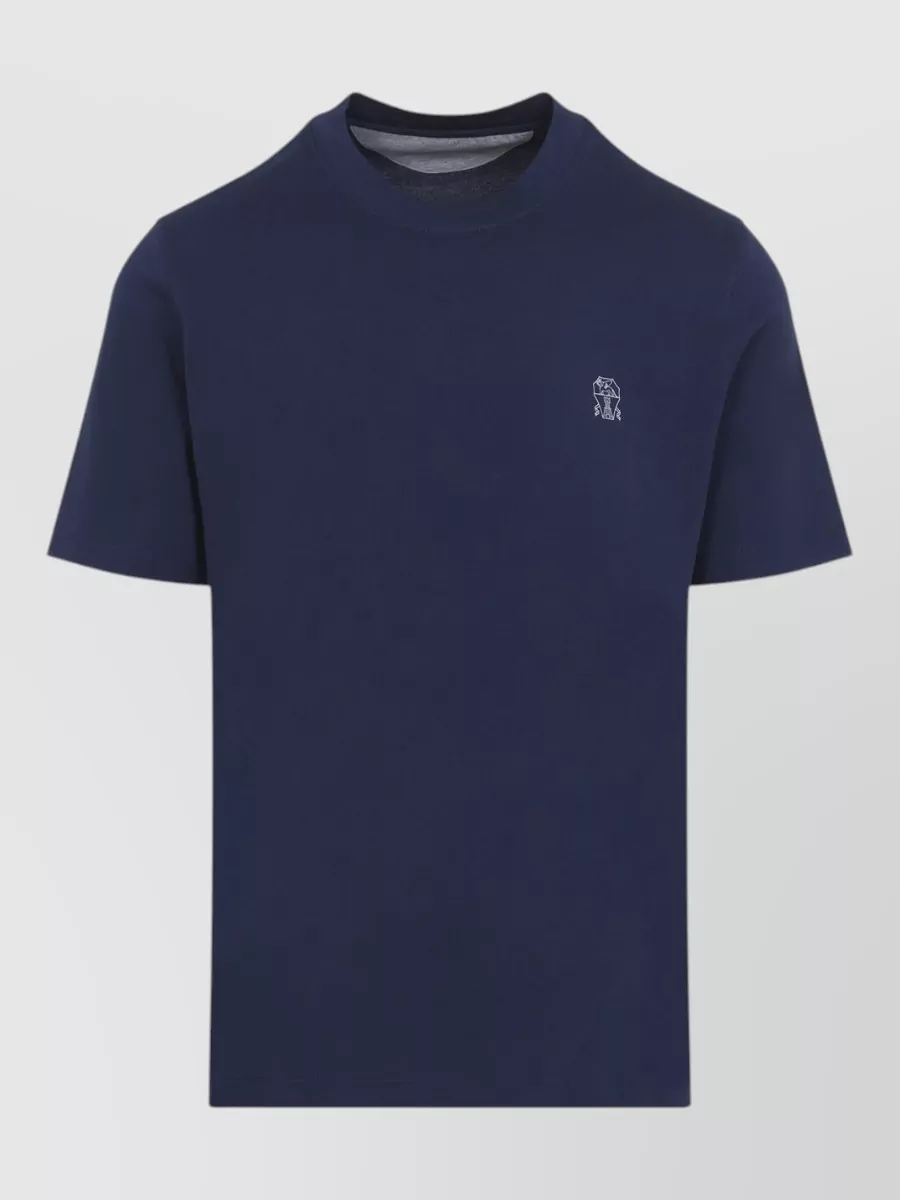 Brunello Cucinelli Cotton logo print short sleeve t-shirt