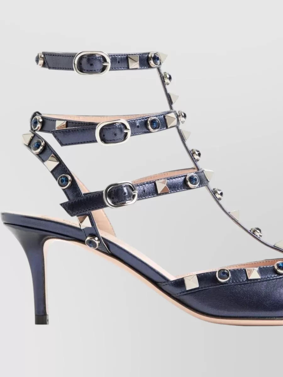 Valentino Garavani Leather Ankle-Strap Pumps