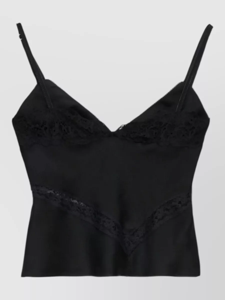 MSGM lace trim tank top