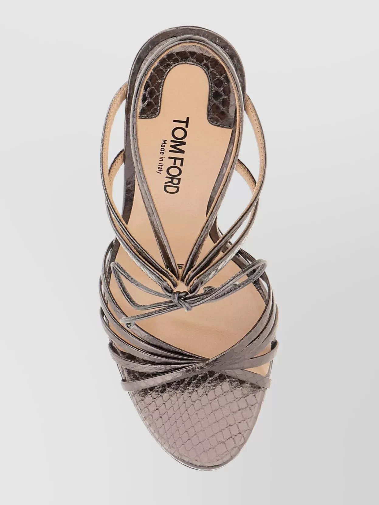 Tom Ford Snake Leather Stiletto Sandals