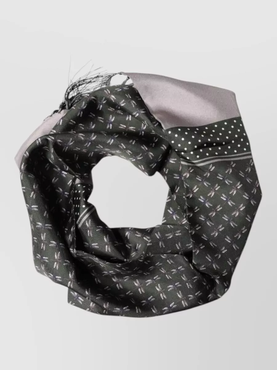Dolce&Gabbana silk patterned fringed scarf