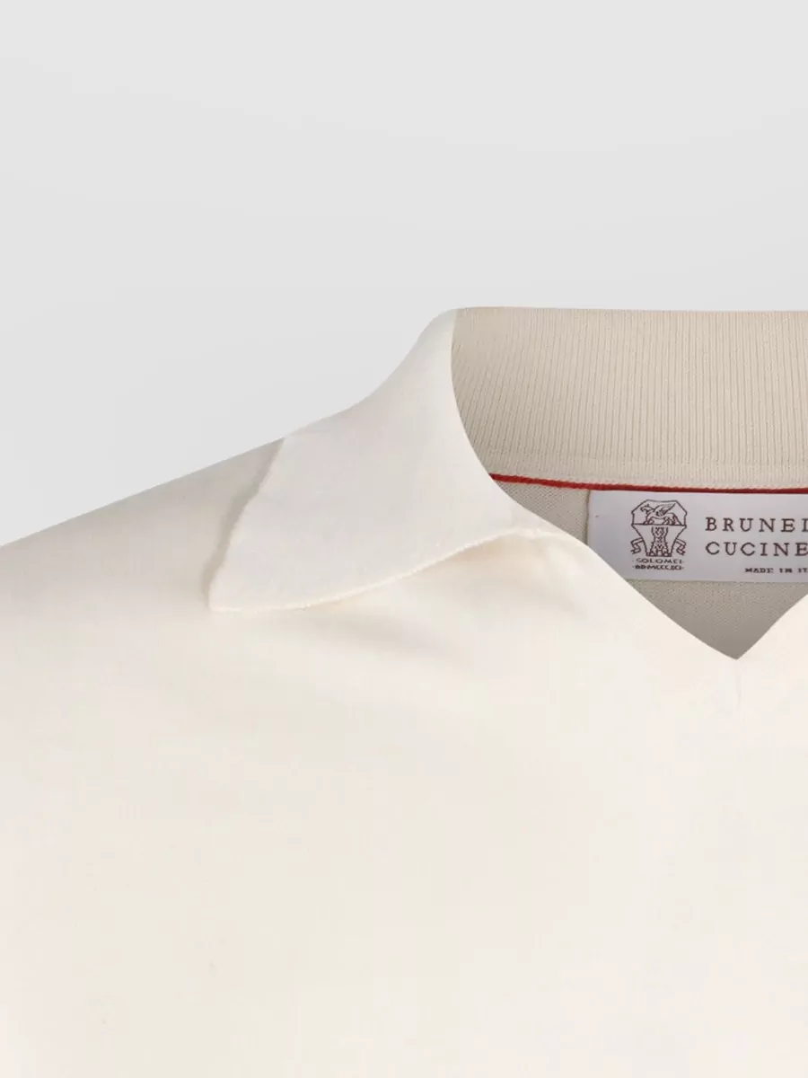 Brunello Cucinelli Polo Shirt Short Sleeves Ribbed Cuffs