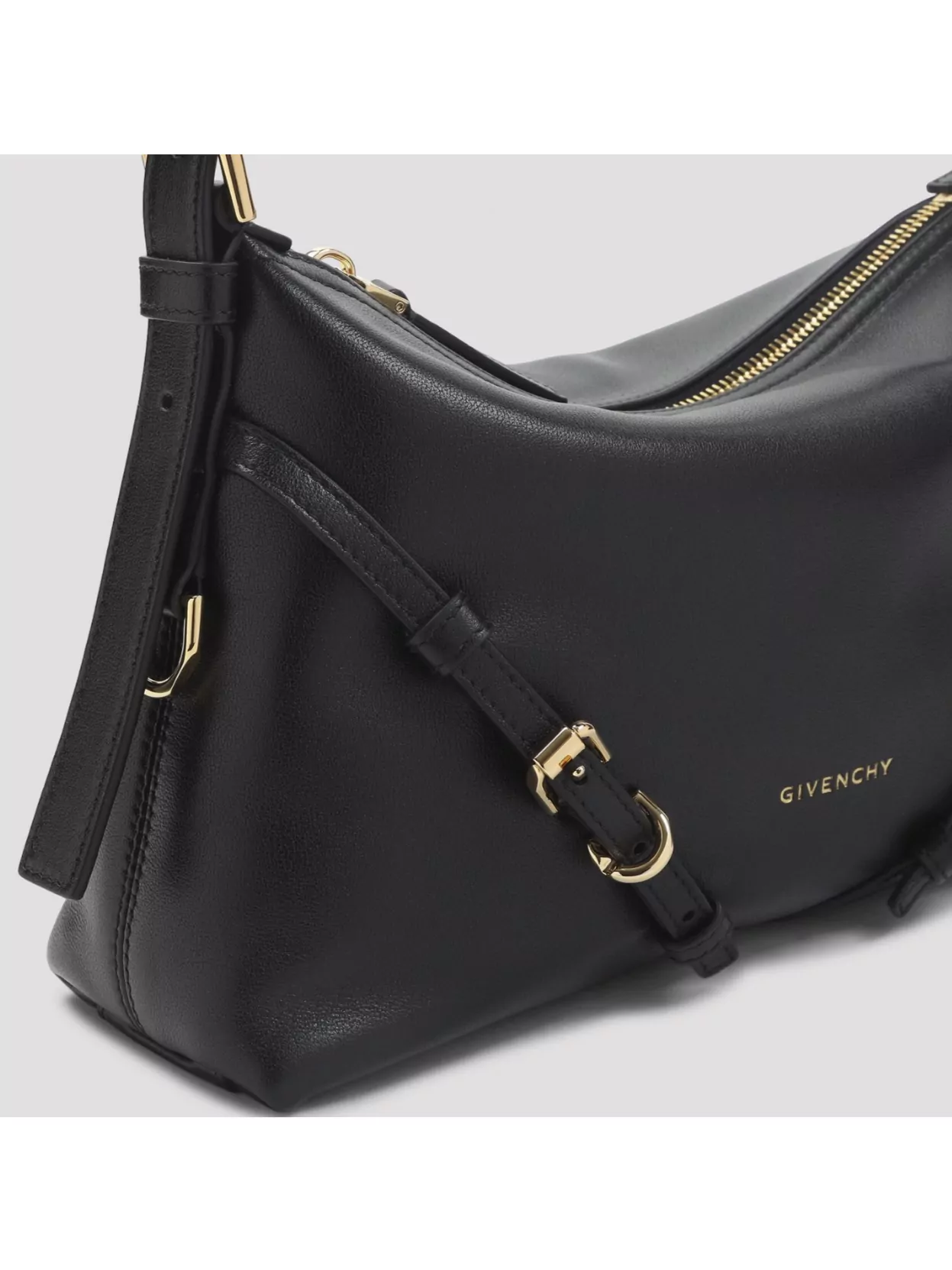 Givenchy Voyou Mini Shoulder Bag In Shiny Leather In Black