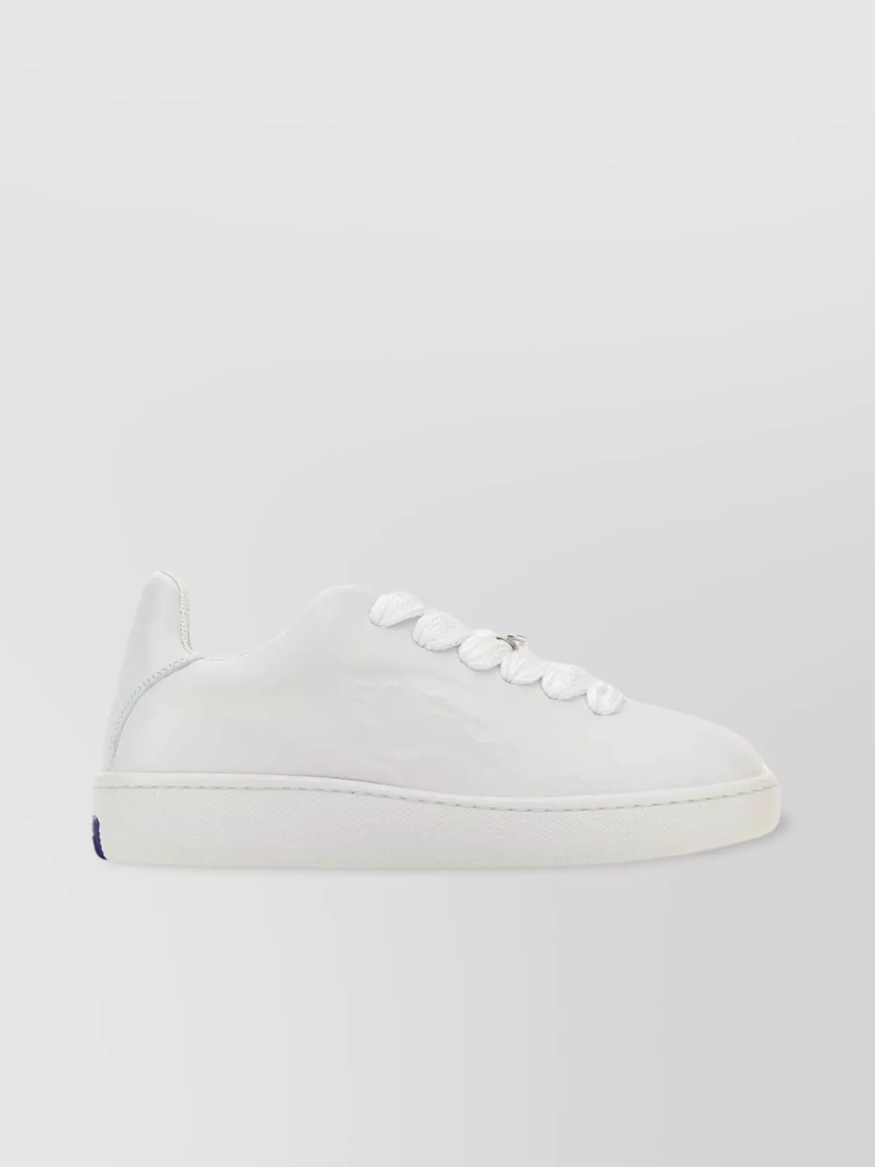 Shop Burberry Minimalist Low-top Leather Sneakers