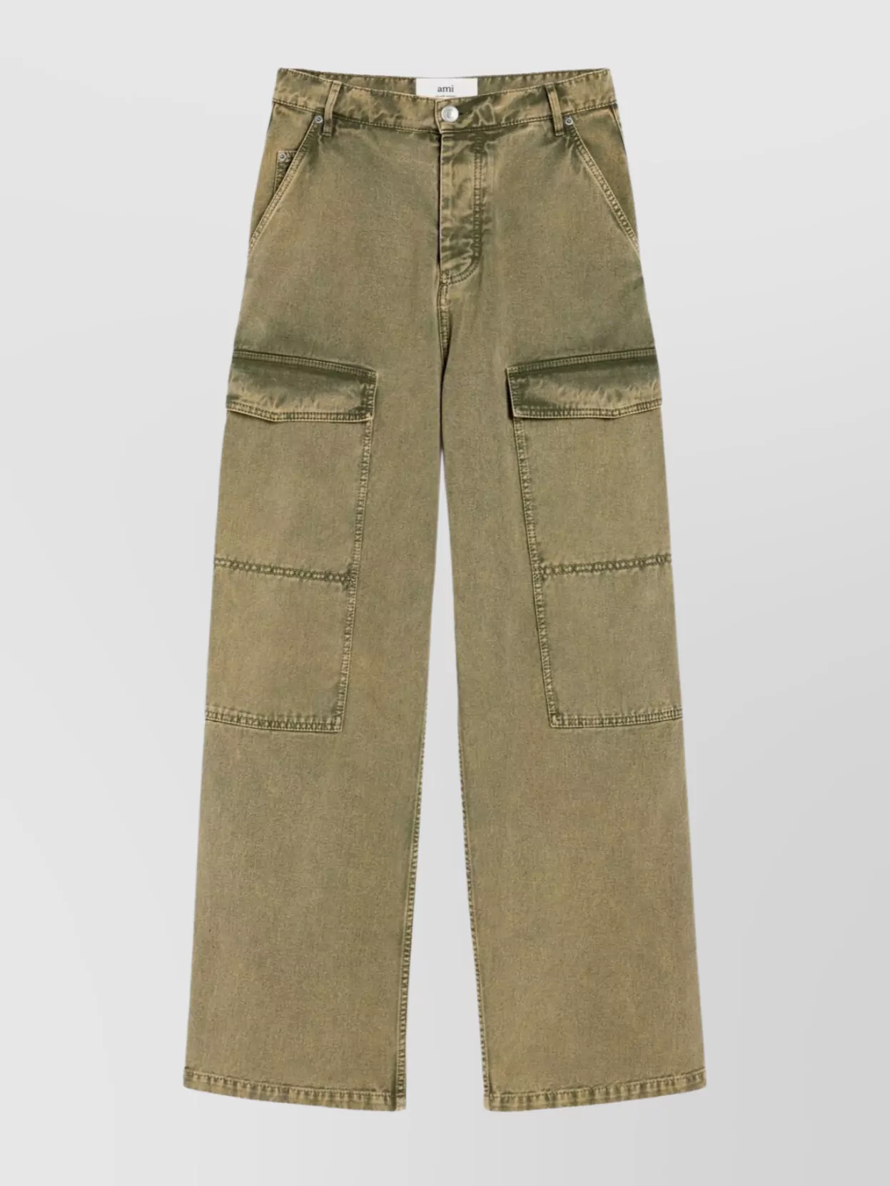 Ami Alexandre Mattiussi Cargo Pocket Wide Leg Trousers