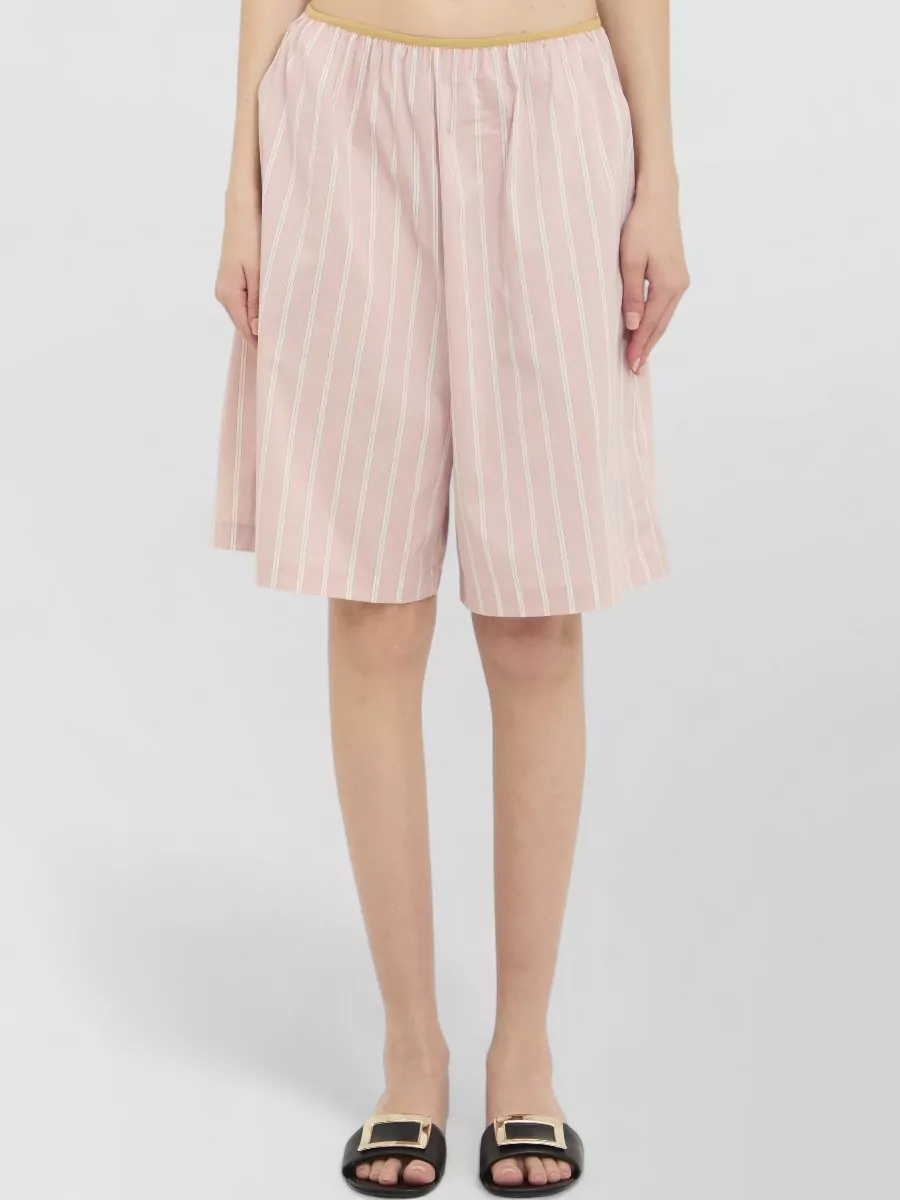 The Frankie Shop Striped Knee-Length Bermuda Shorts