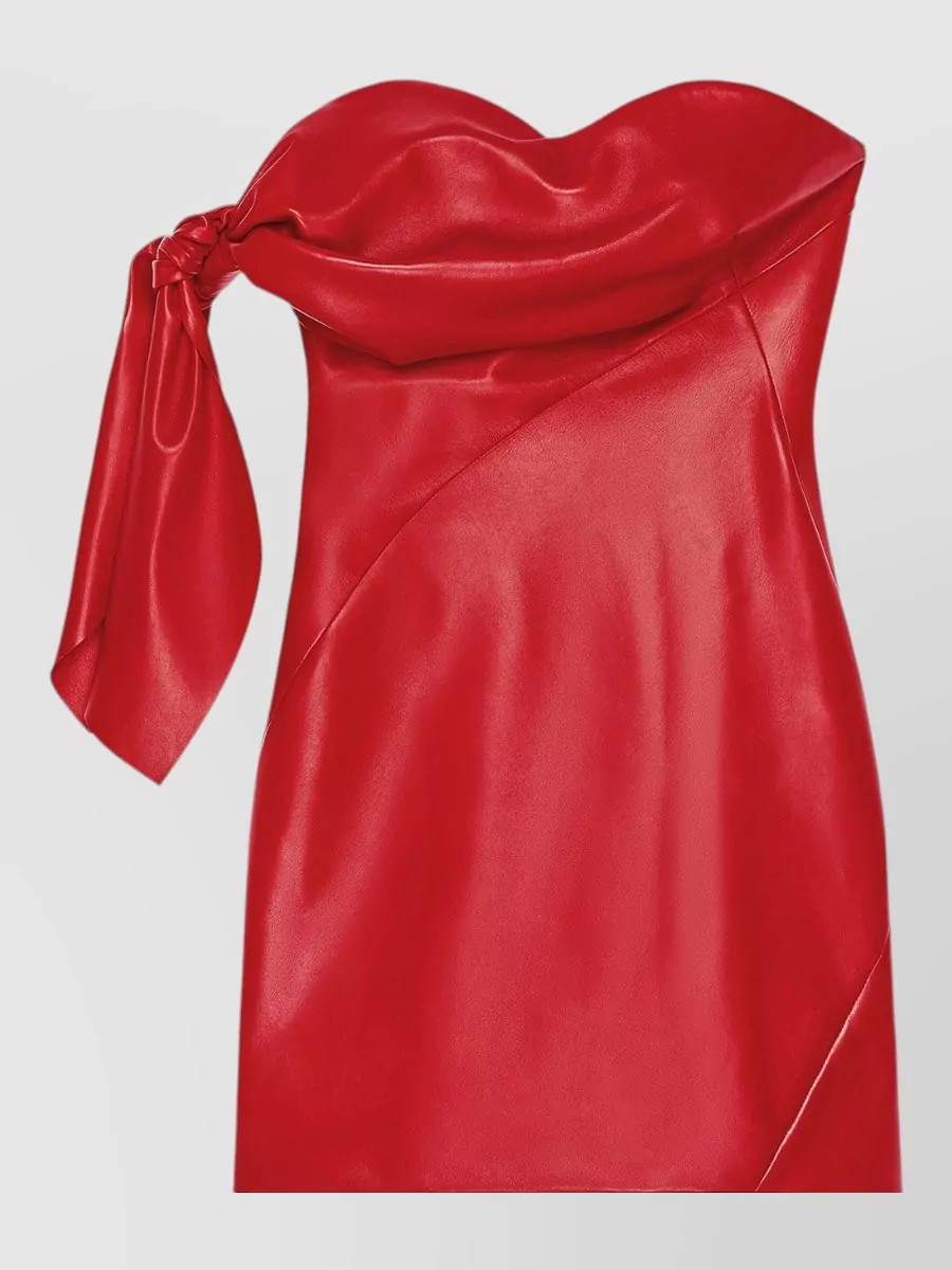Givenchy leather bustier dress with bow detail