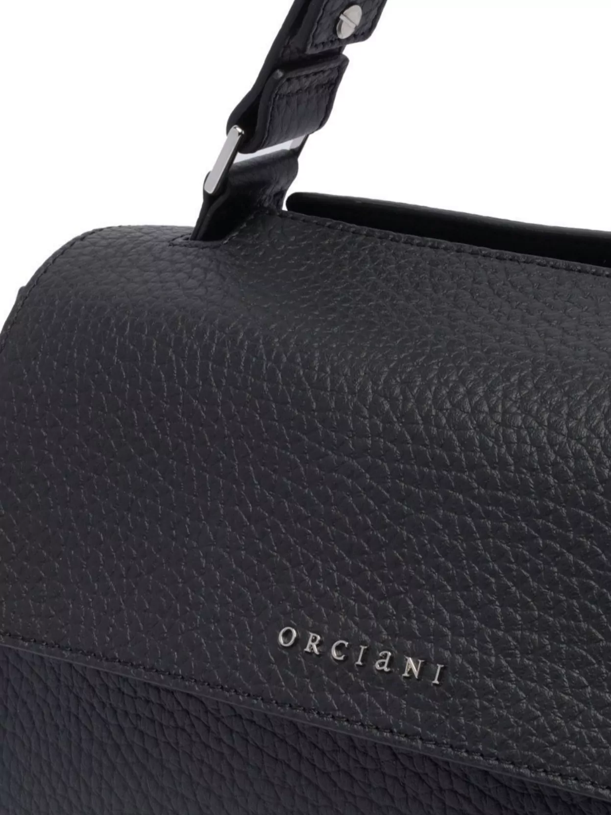 Orciani Notturno Leather Shoulder Bag