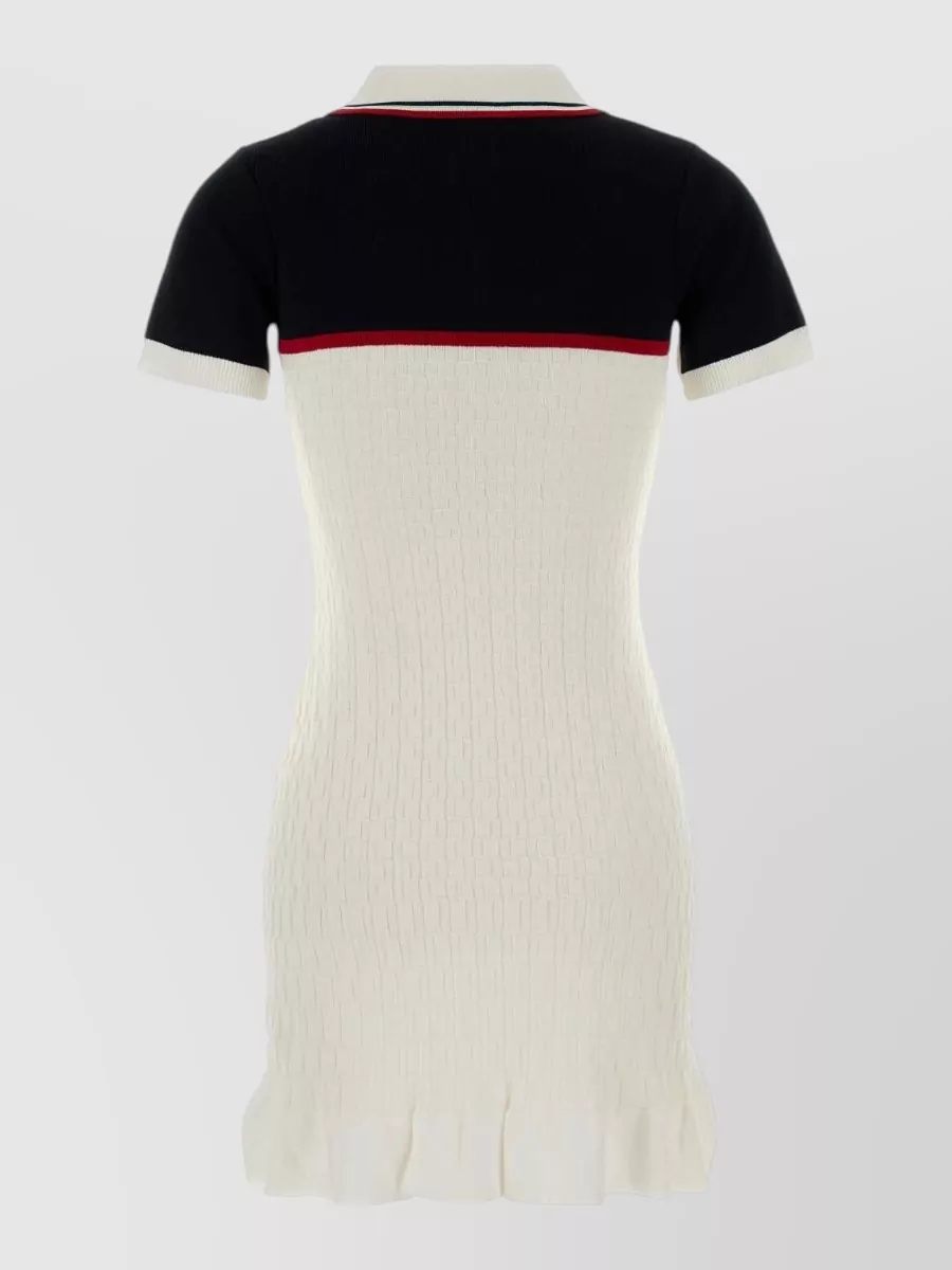 Casablanca Viscose Blend Polo Mini Dress