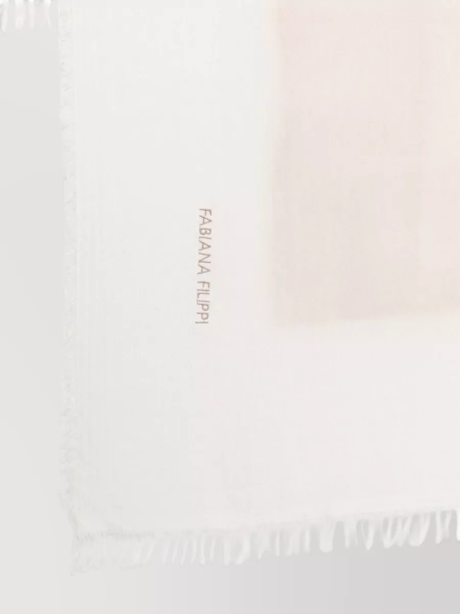 Fabiana Filippi Lightweight Scarf Featuring Distinctive Frayed Edges