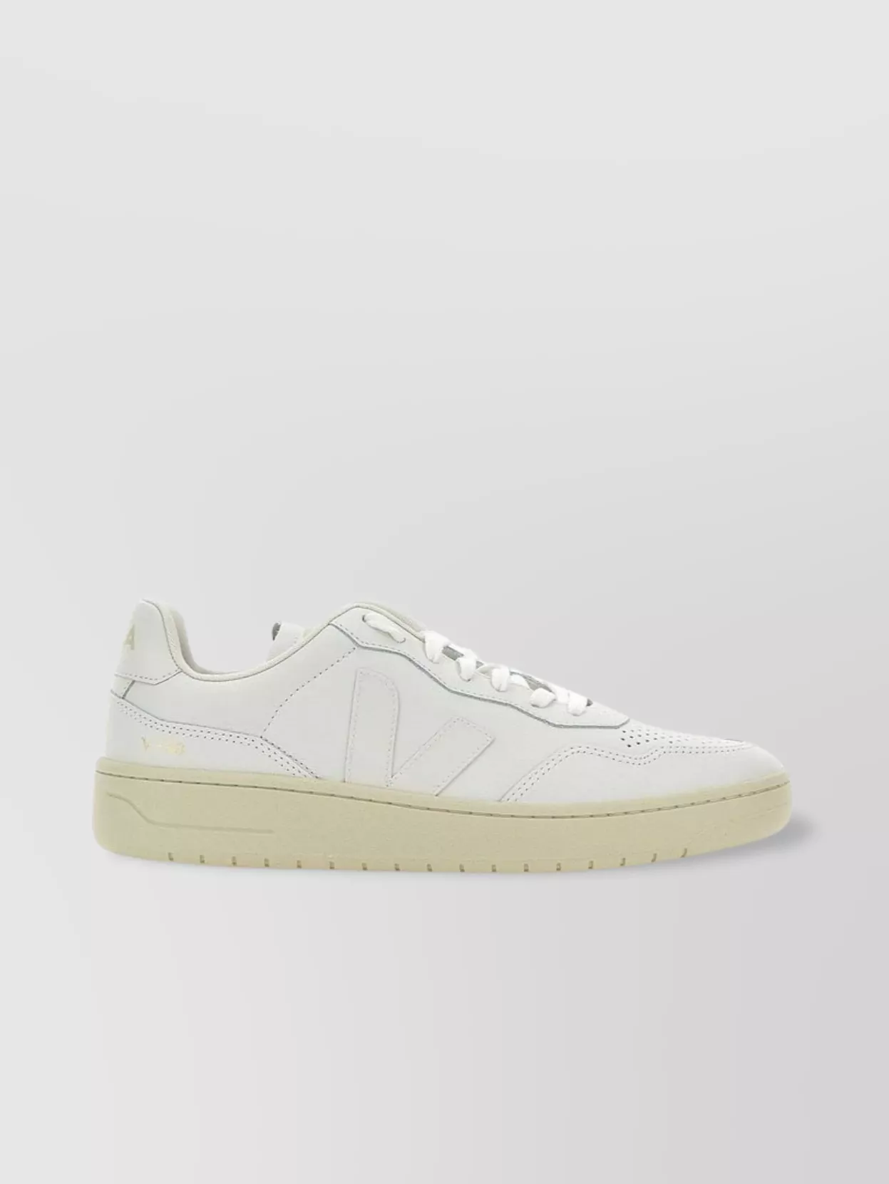 Veja Organic Traced Leather Sneakers With 4Cm Outsole
